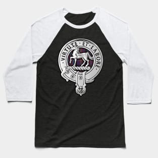 Clan Cochrane Crest & Azure Tartan Baseball T-Shirt